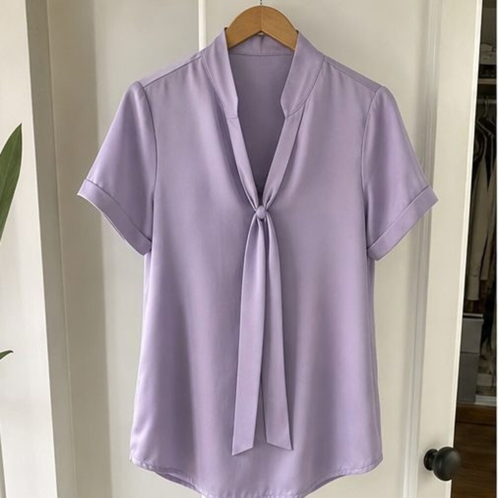 Lilac V Neck Top